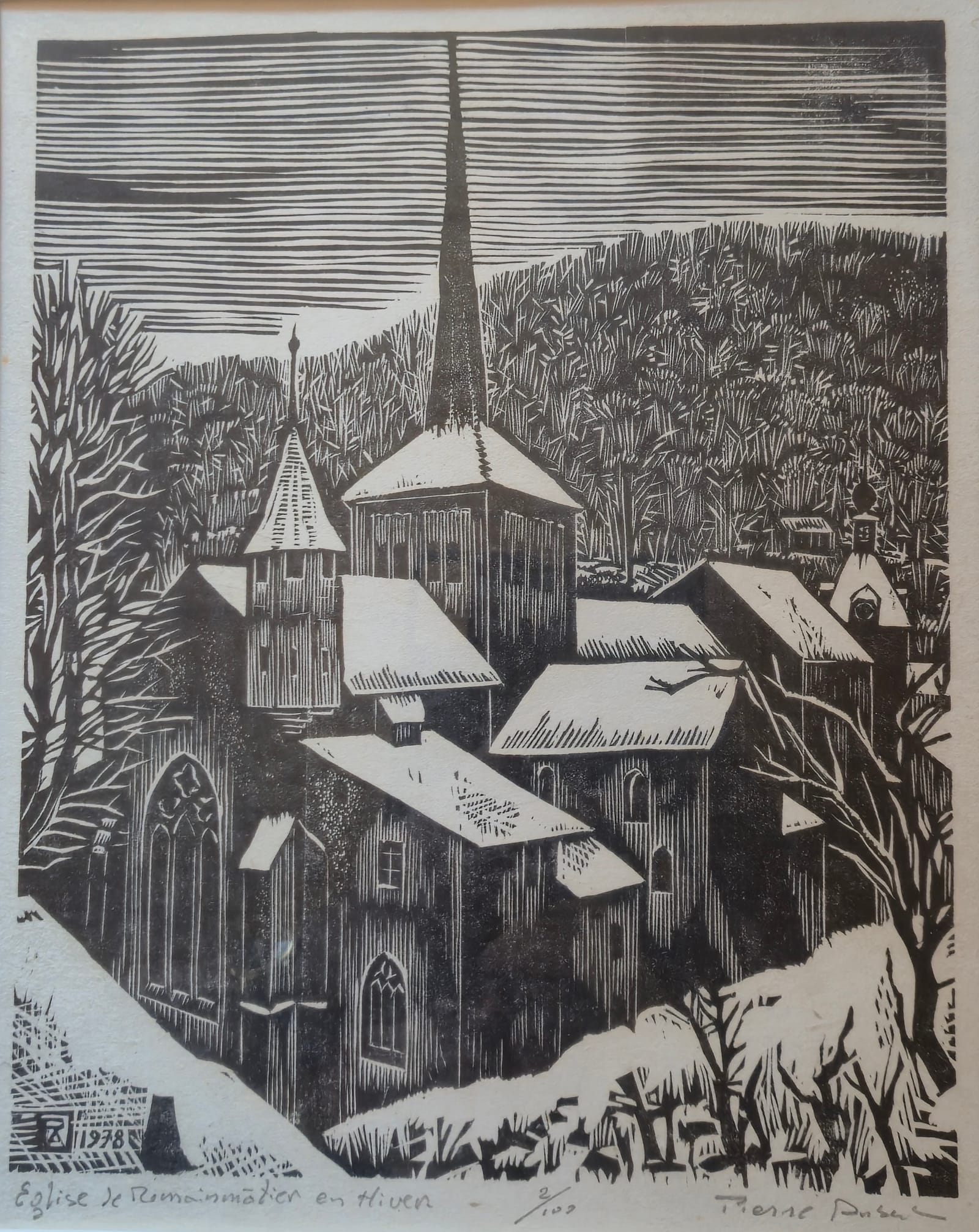 Église de Romainmôtier en hiver